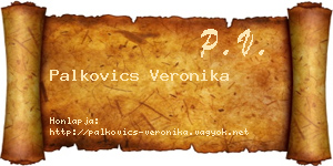 Palkovics Veronika névjegykártya