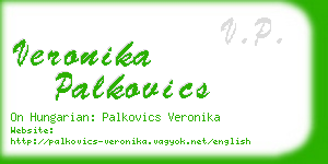 veronika palkovics business card